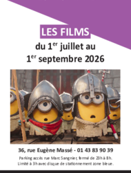 Programmation du 1er juillet au 1er septembre 2026