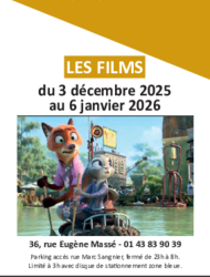 Programmation du 3 décembre 2025 au 6 janvier 2026