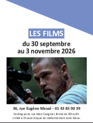 Programmation du 30 septembre au 3 novembre 2026